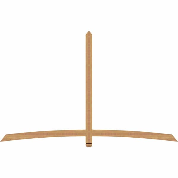 Ekena Millwork Bellingham Timber Gable Bracket, Western Red Cedar, 96"W x 60"H x 1 1/2"D x 3 1/2"F, 15/12 Pitch GBW096X60X0204BEL00SWR - main